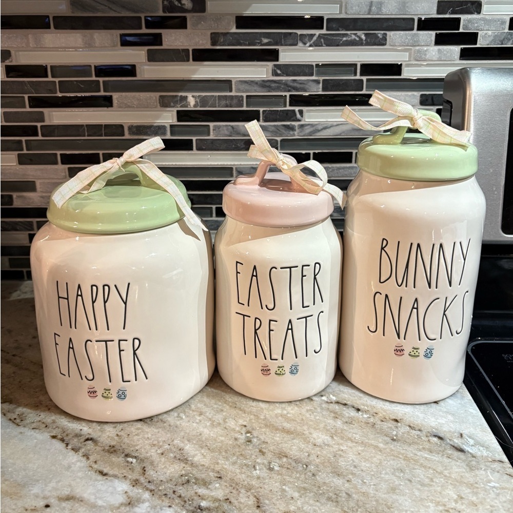 Rae Dunn Set of 3 Easter Canisters